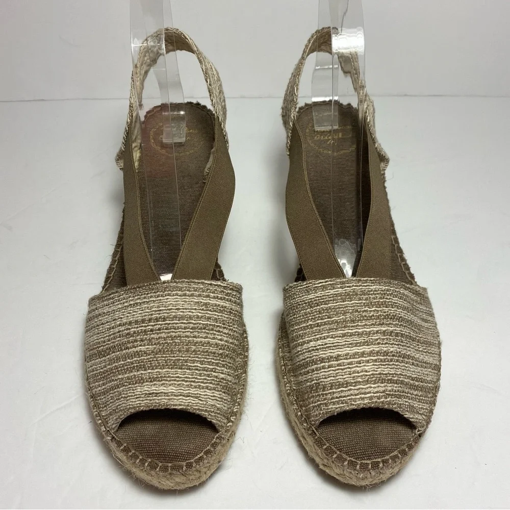 Toni Pons Taga-Sd Women’s Open Toe Beige Espadrilles Sandals Sz EU 41 US 10